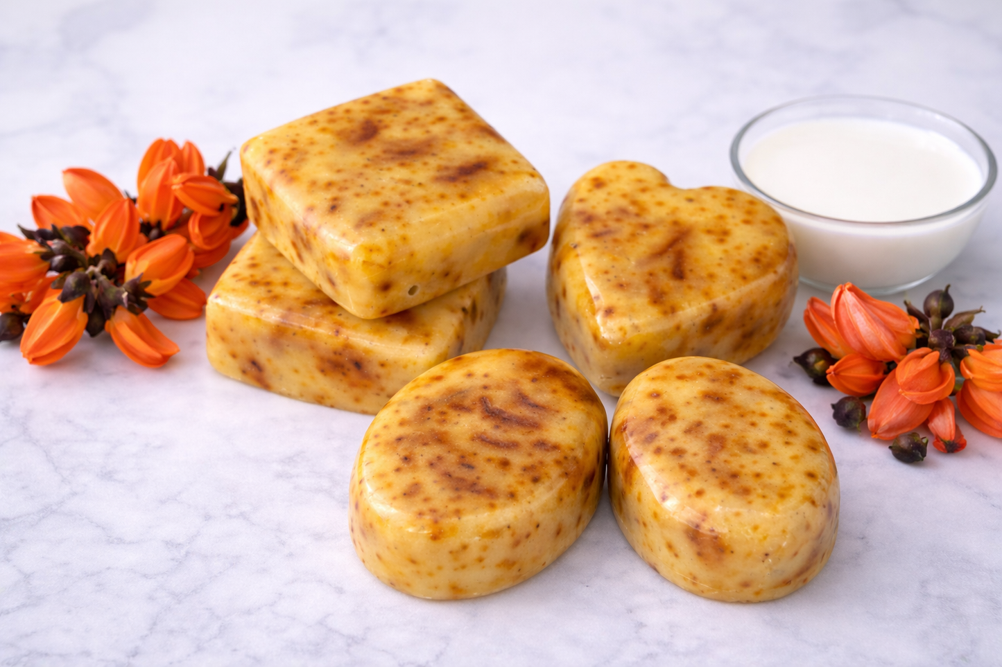 Palash(Flame of the Forest) -Milk Soap (Pack of 4) | 100% SLS & Paraben Free - ekysta