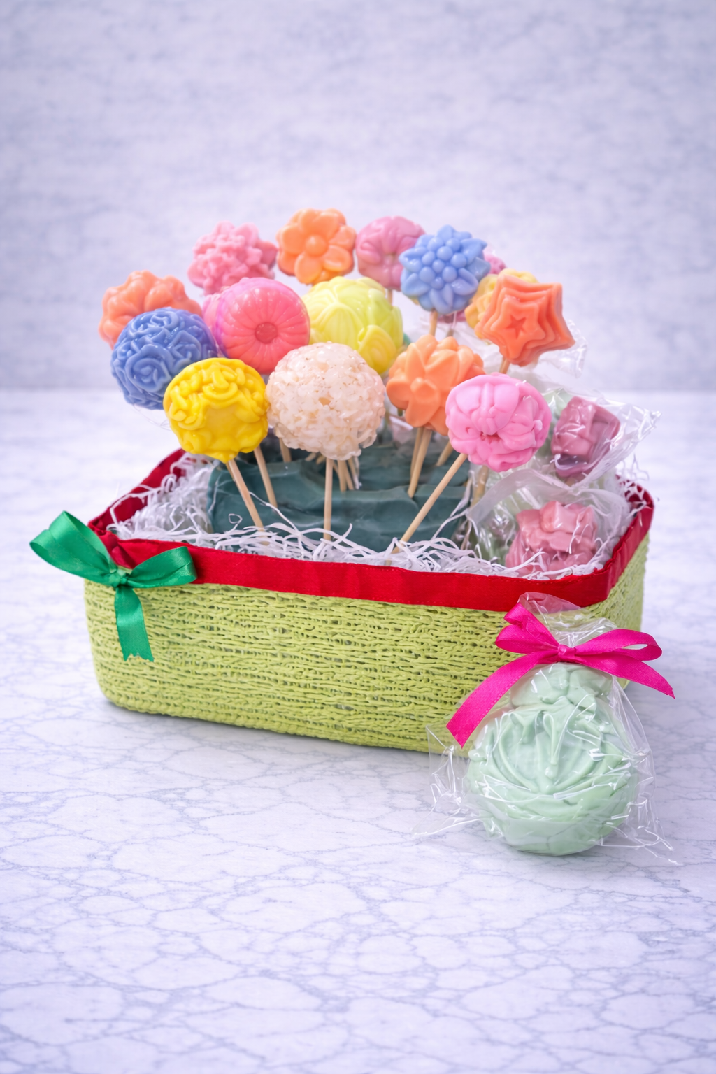 Floral Soap Lollipop Bouquet |Milk Soap( Pack of 12) - ekysta