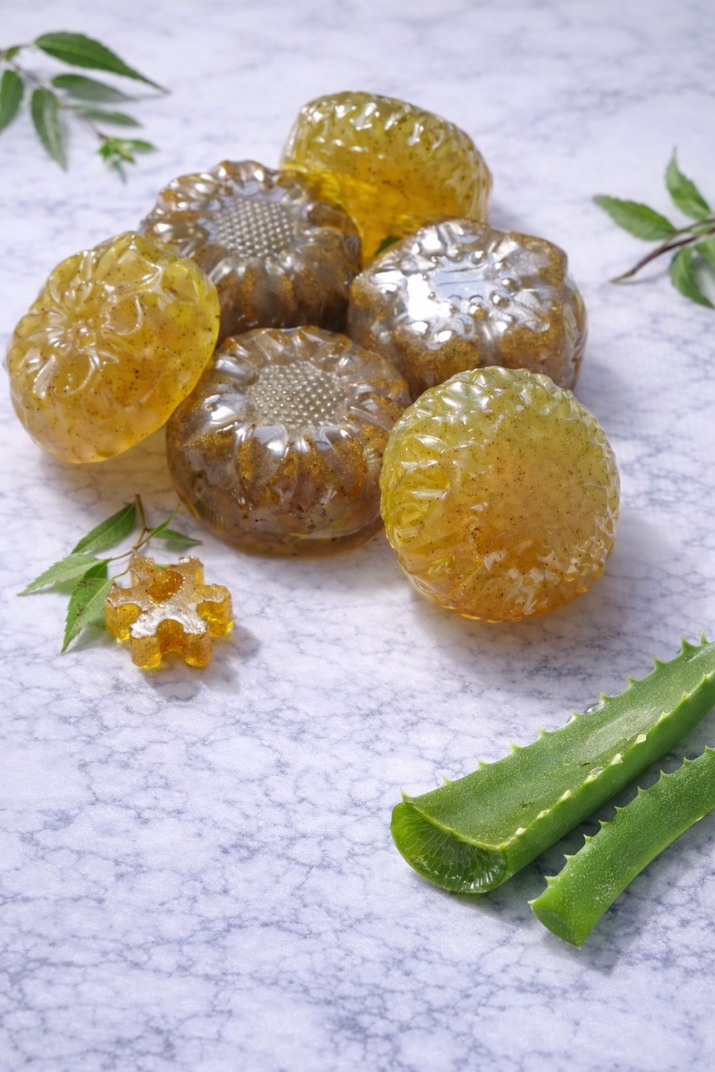 Botanical- Aloe vera Soap (pack of 4) | 100% SLS & Paraben free - ekysta