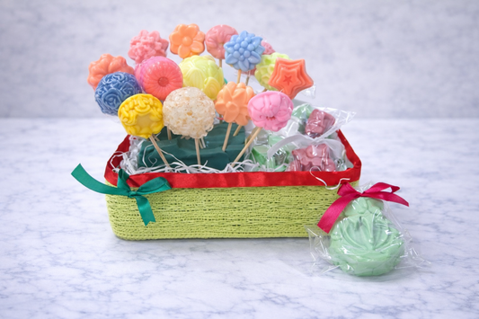 Floral Soap Lollipop Bouquet |Milk Soap( Pack of 12)
