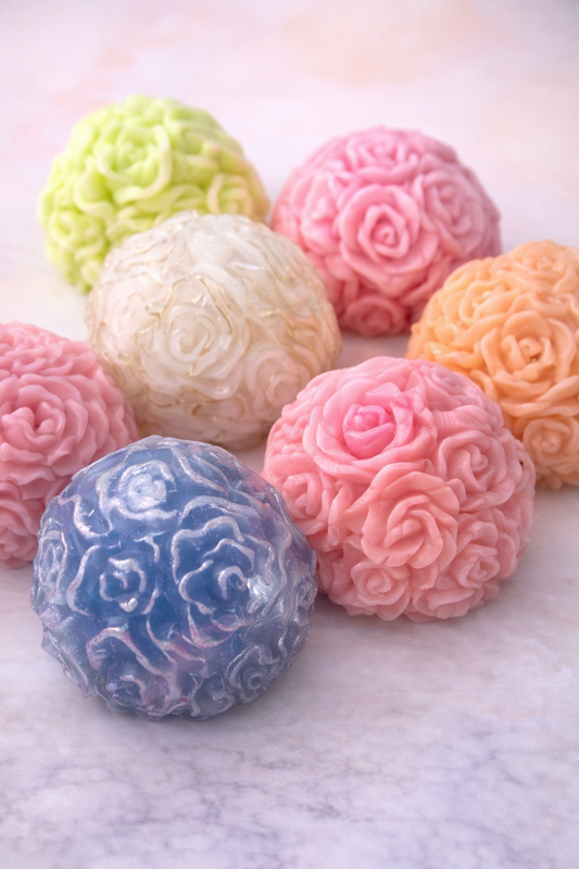 LUXURY ROSE BALL SOAP(PACK OF 5) | 100% SLS & PARABEN FREE