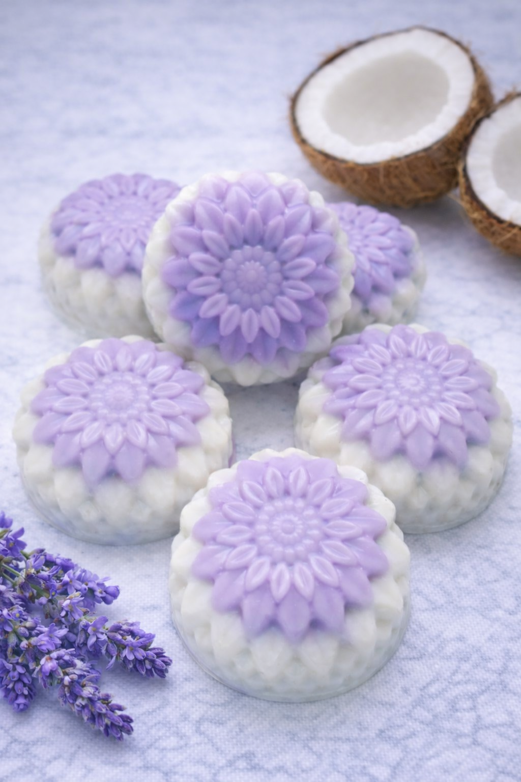 Lavender-coconut soap (pack of 4)| 100%SLS & Paraben free
